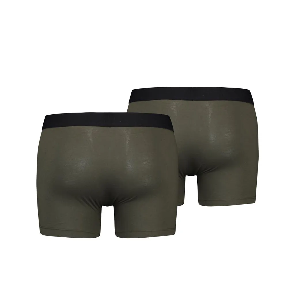 Levi's Boxershorts Solid Basic Organic Cotton 2-pack Khaki