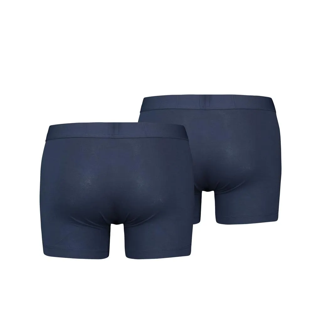 Levi's Boxershorts Solid Basic Organic Cotton 2-pack Navy
