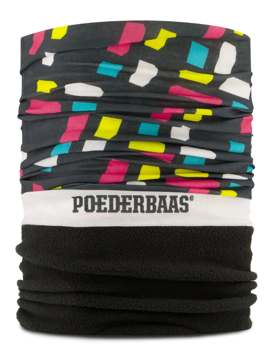 Poederbaas Nekwarmer Zwart Confetti