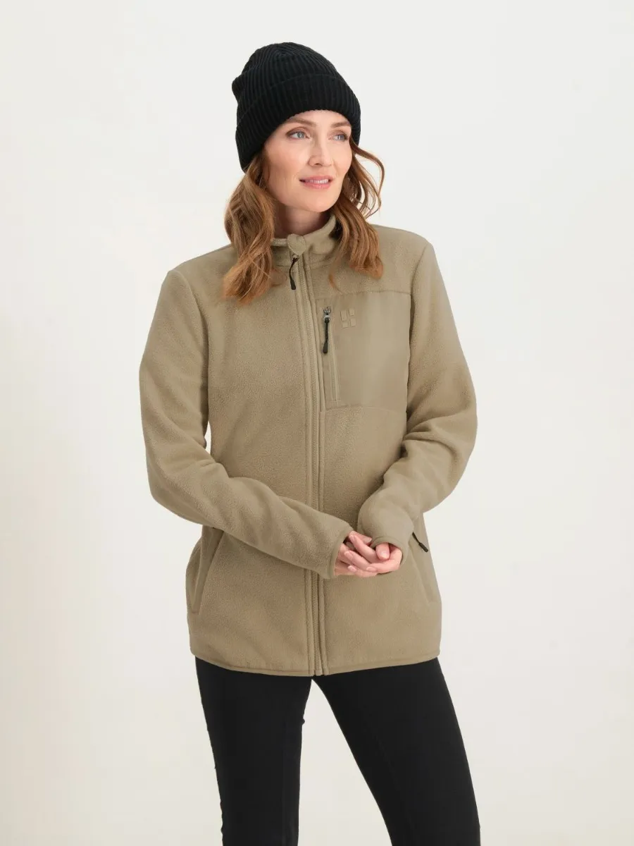 Poederbaas Four Seasons Fleece Vest Dames Zand