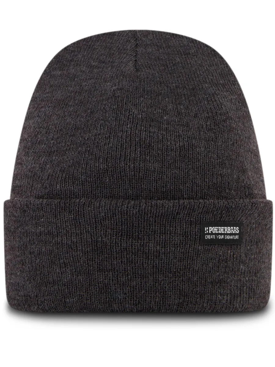 Poederbaas Muts Park Beanie Antraciet