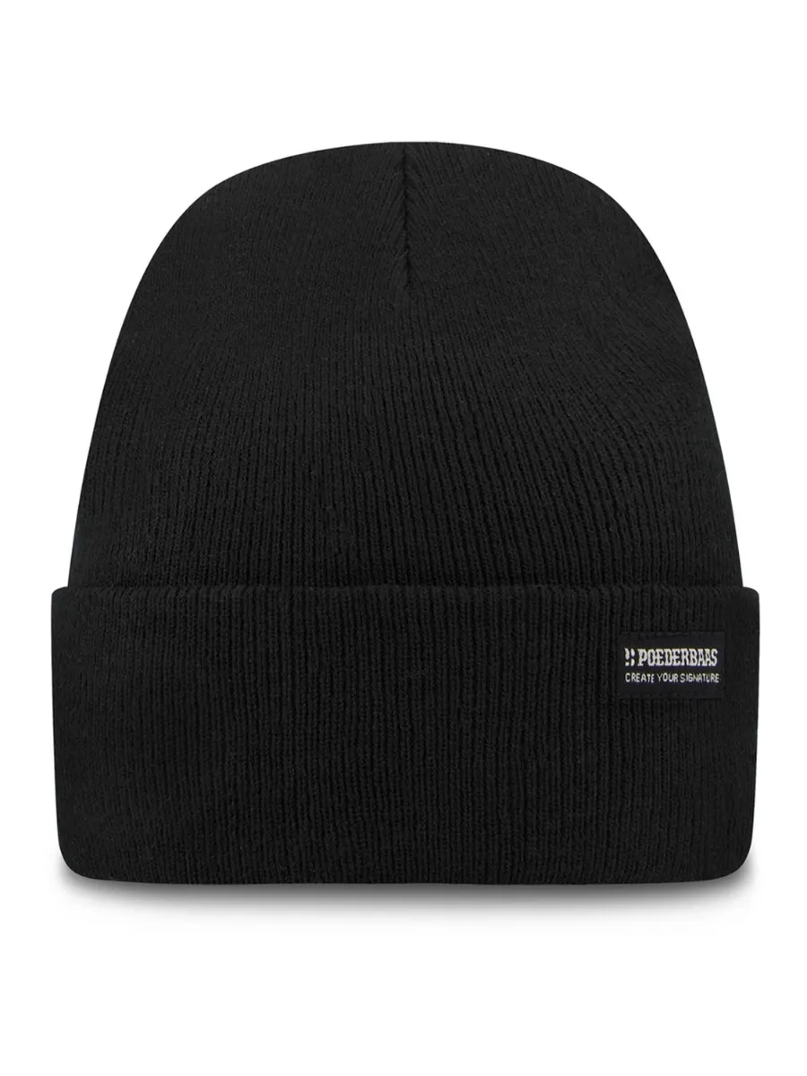 Poederbaas Muts Park Beanie Zwart
