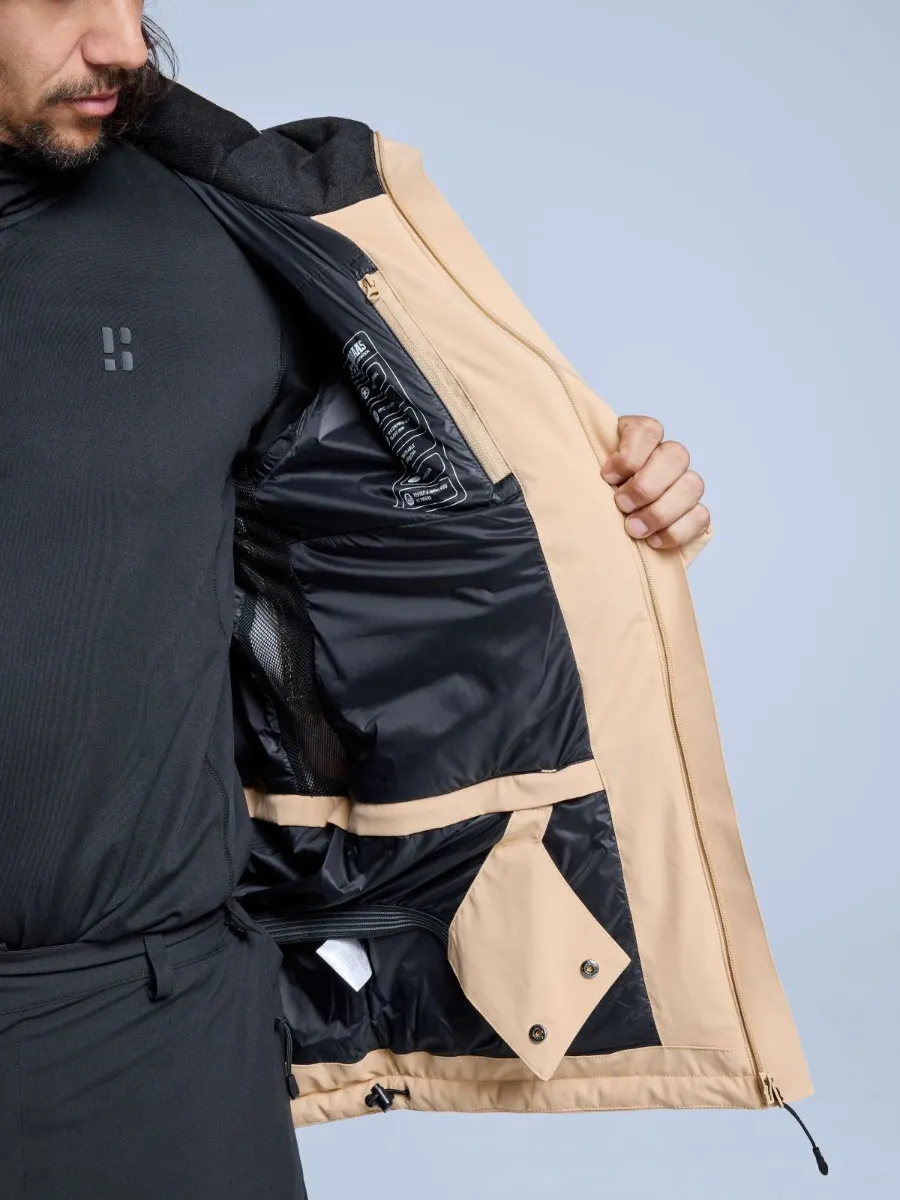 Poederbaas Ski-jas Heren Arctic 2L Insulated Warm Sand