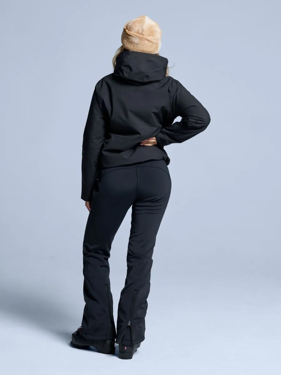 Poederbaas Skibroek Dames Stretch Softshell Zwart