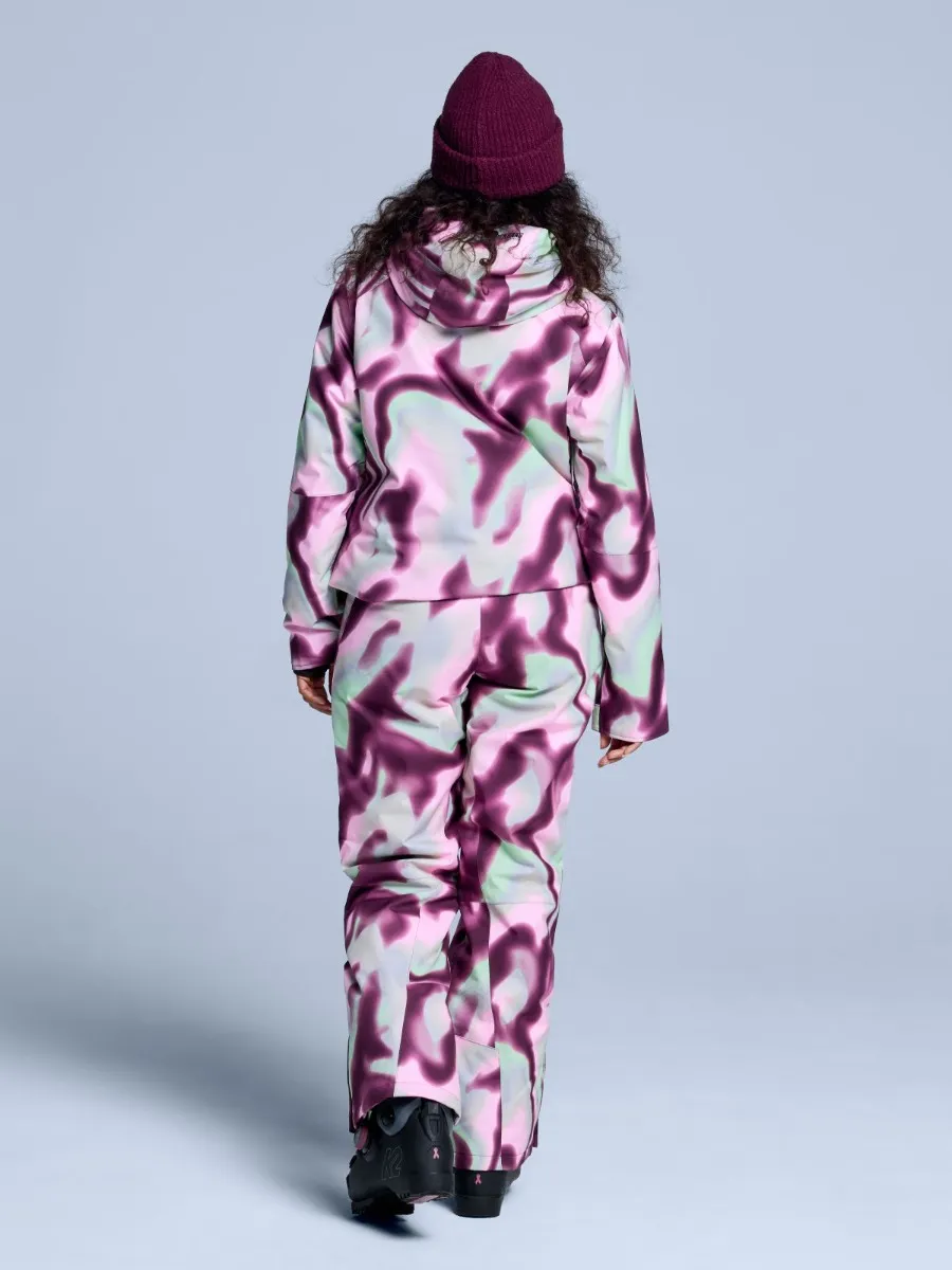 Poederbaas Skibroek Dames Arty 2L Insulated Tie Dye Pink Multi