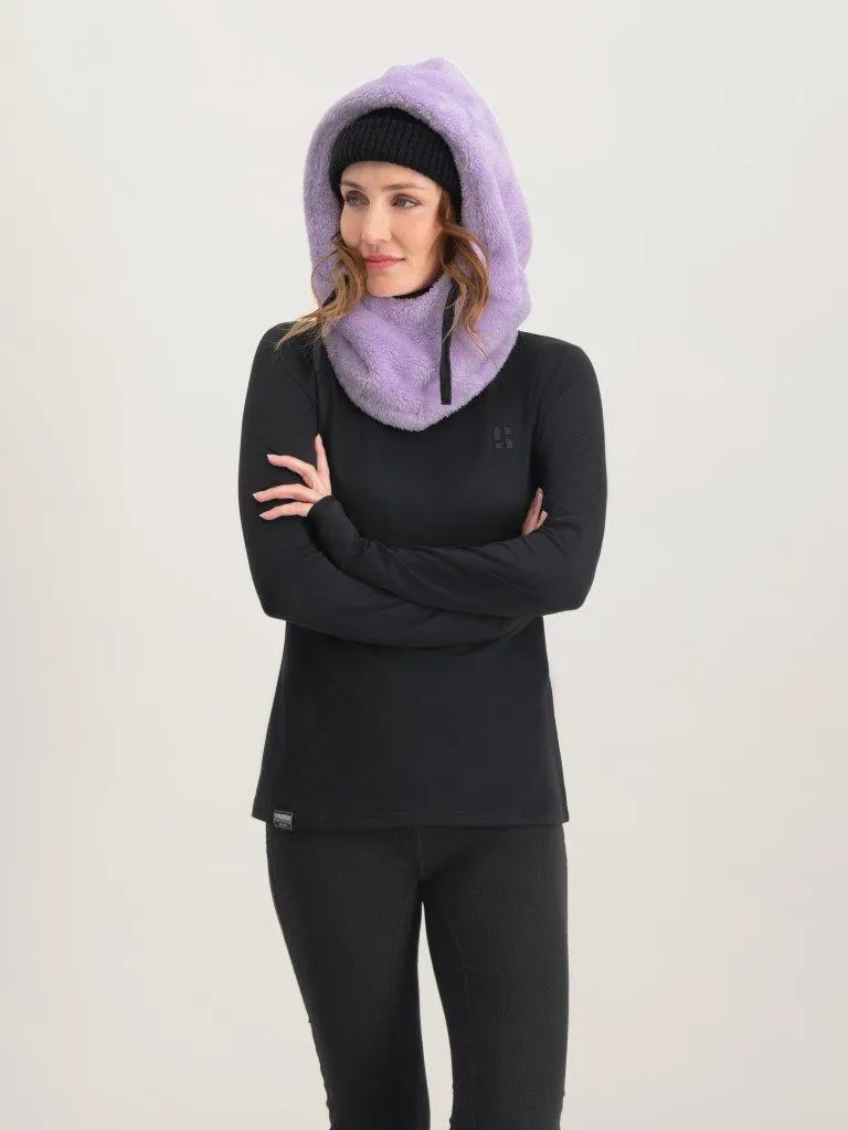 Poederbaas Balaclava Dames Fluffy Lila
