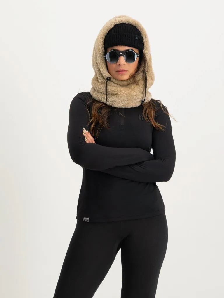 Poederbaas Balaclava Dames Fluffy Zand