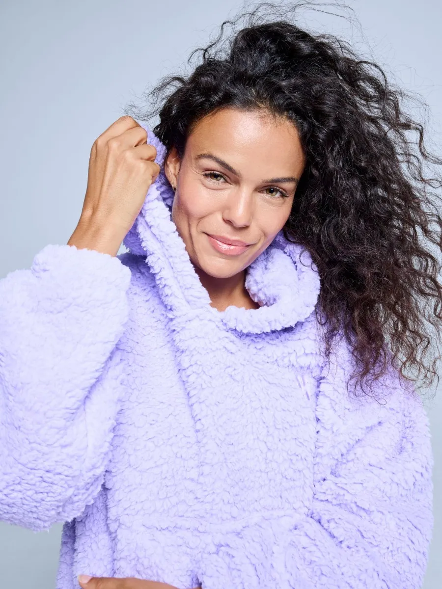 Poederbaas Fluffy Hoodie Dames Four Seasons Lila