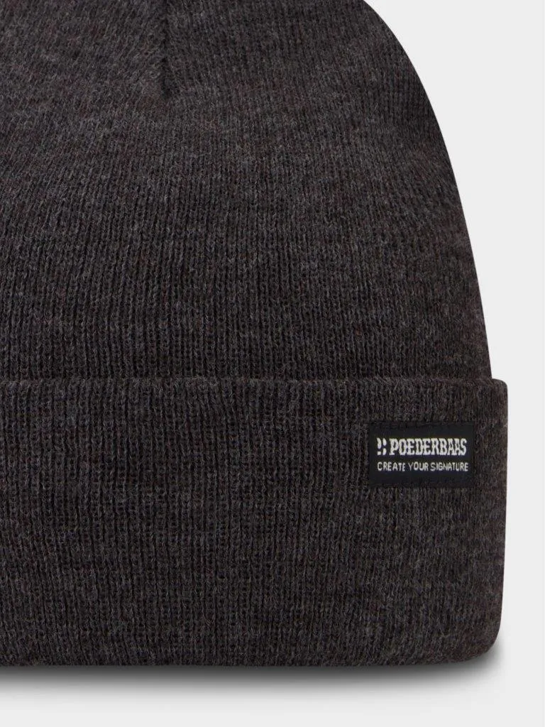 Poederbaas Muts Park Beanie Antraciet