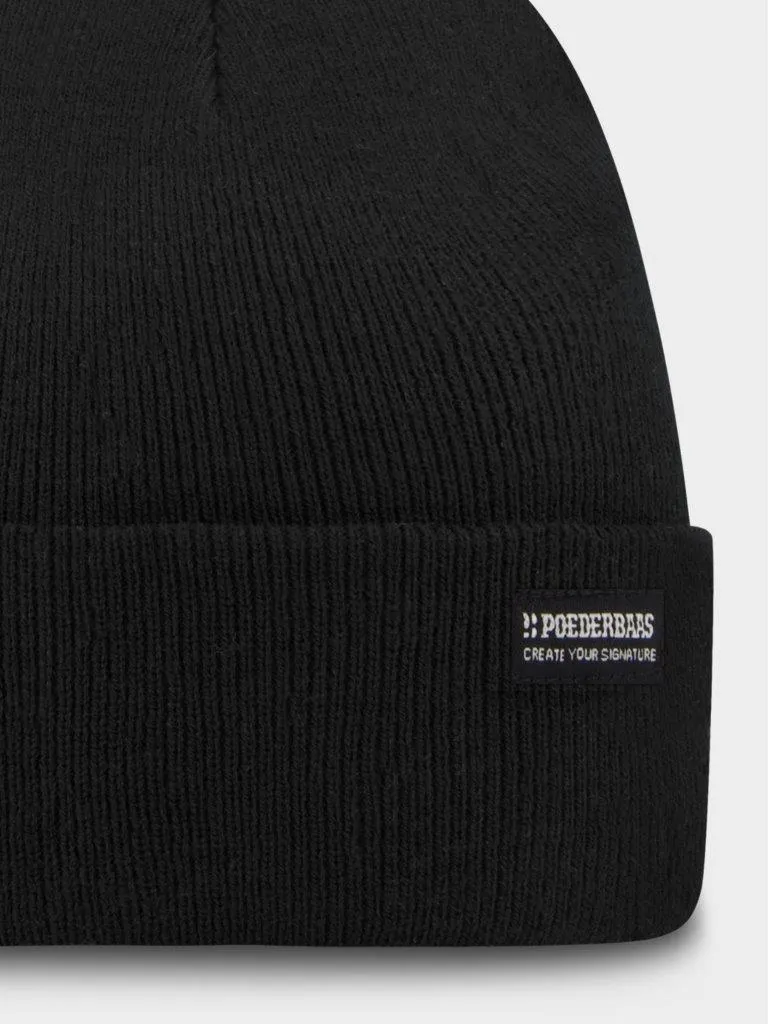 Poederbaas Muts Park Beanie Zwart