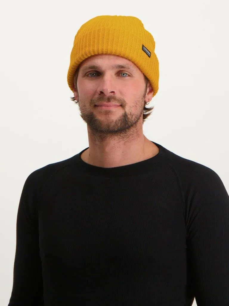 Poederbaas Muts Royal Rib Beanie Yellow