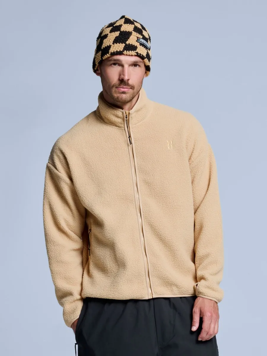 Poederbaas Muts Heren Checkerboard Warm Sand