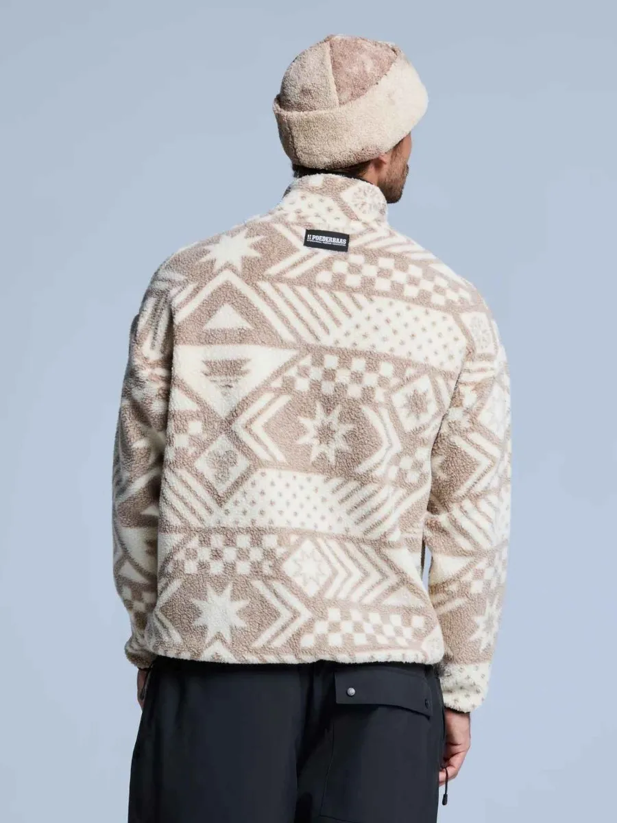 Poederbaas Sherpa Jacket Heren Four Seasons AOP White Multi