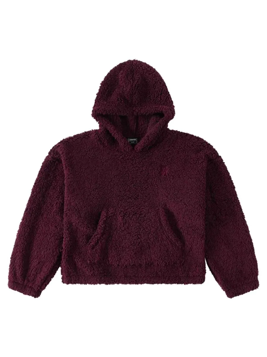 Poederbaas Fluffy Hoodie Dames Four Seasons Bordeaux