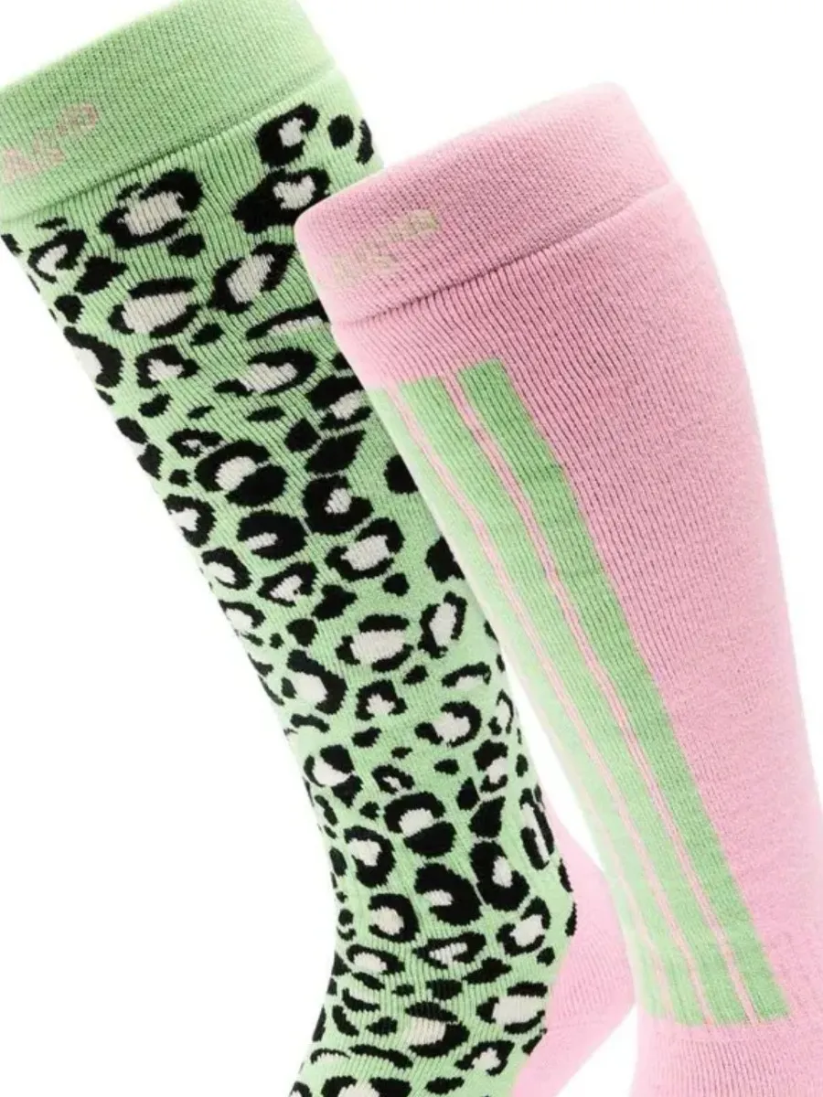 Poederbaas Skisokken Dames 2-pack Avocado