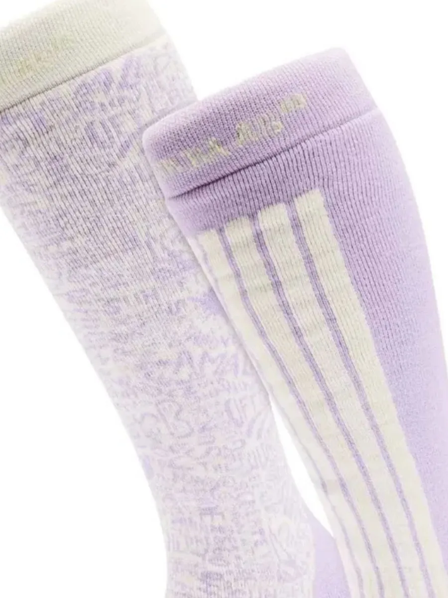 Poederbaas Skisokken Dames 2-pack White Multi