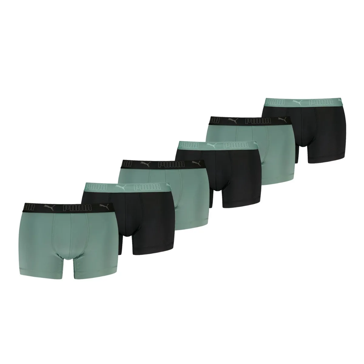 Puma Sport Boxershorts Microfiber 6-pack Dark Sage / Black