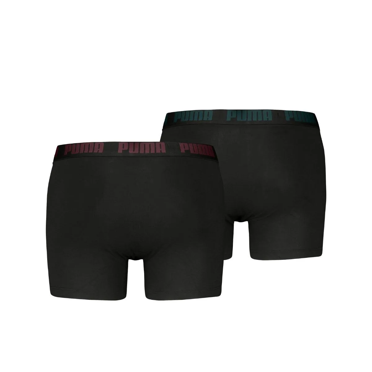 Puma Boxershorts Everyday Basic 2-pack Black / Burgundy / Green