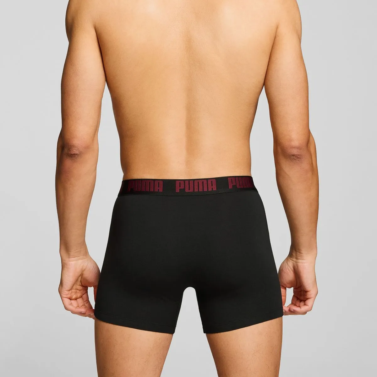 Puma Boxershorts Everyday Basic 2-pack Black / Burgundy / Green