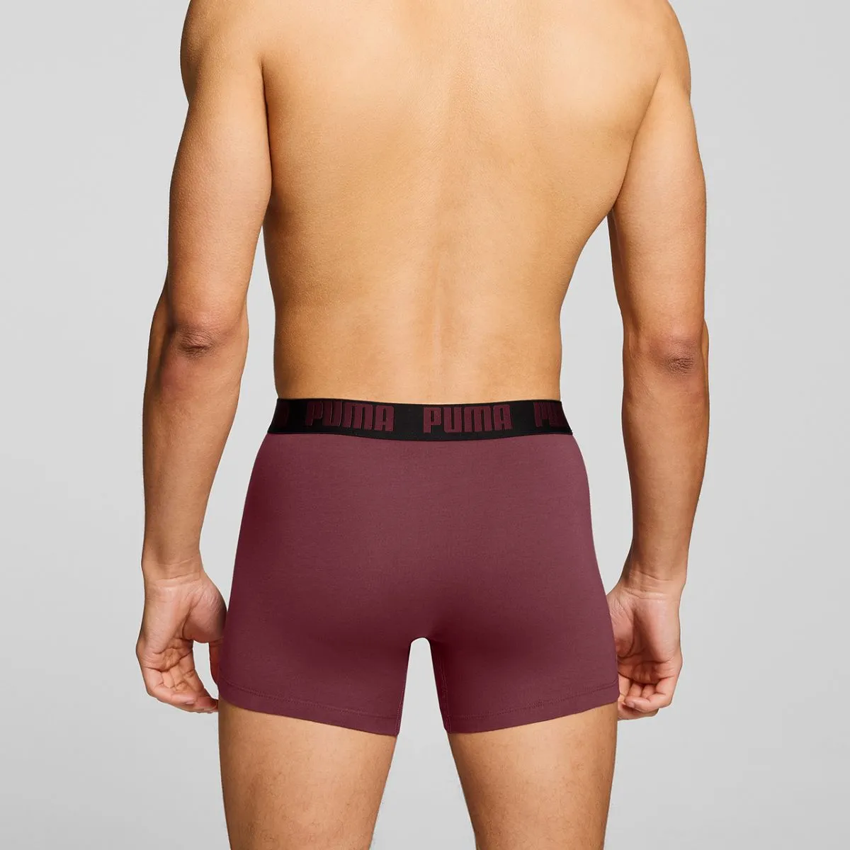 Puma Boxershorts Everyday Basic 2-pack Burgundy / Grey Melange