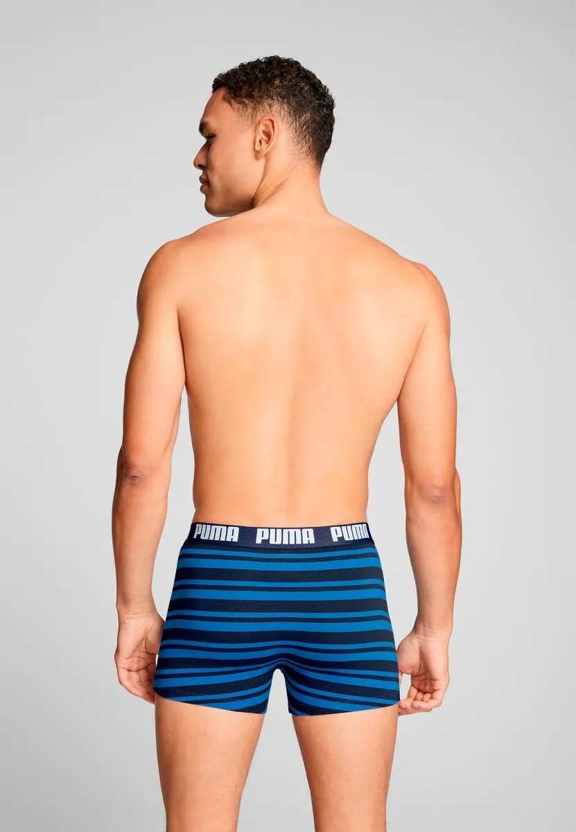 Puma Boxershorts Everyday Heritage Stripe 2-pack True Blue Combo