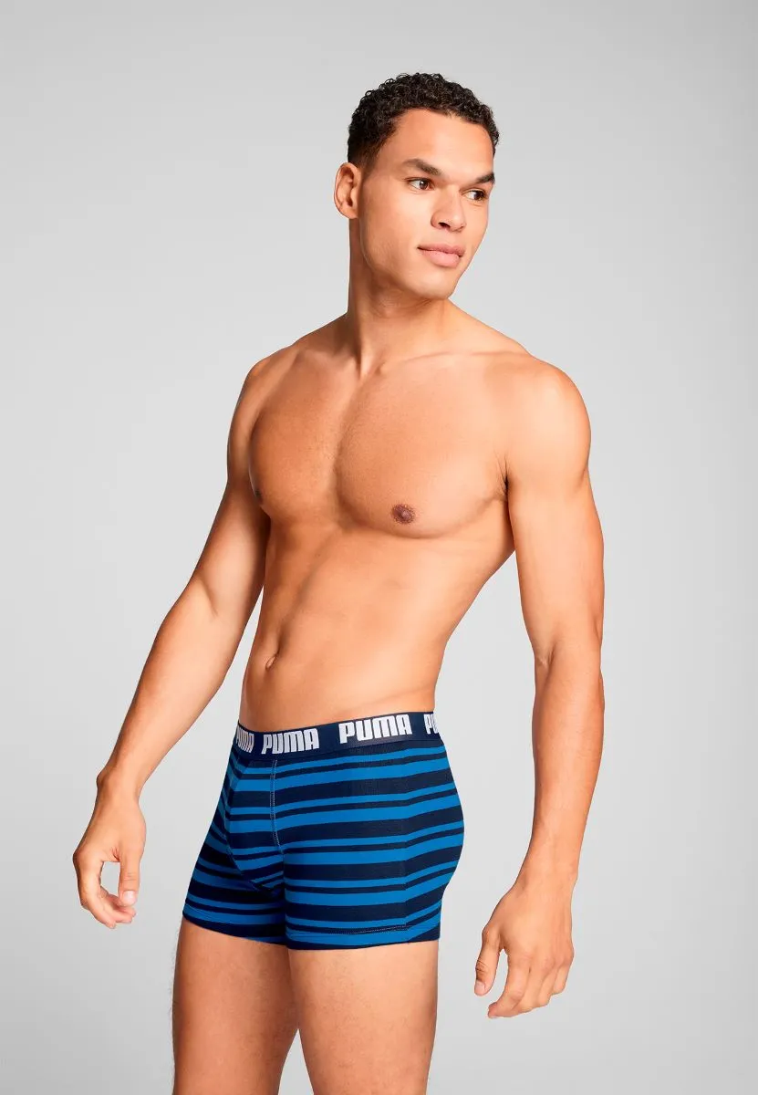 Puma Boxershorts Everyday Heritage Stripe 2-pack True Blue Combo