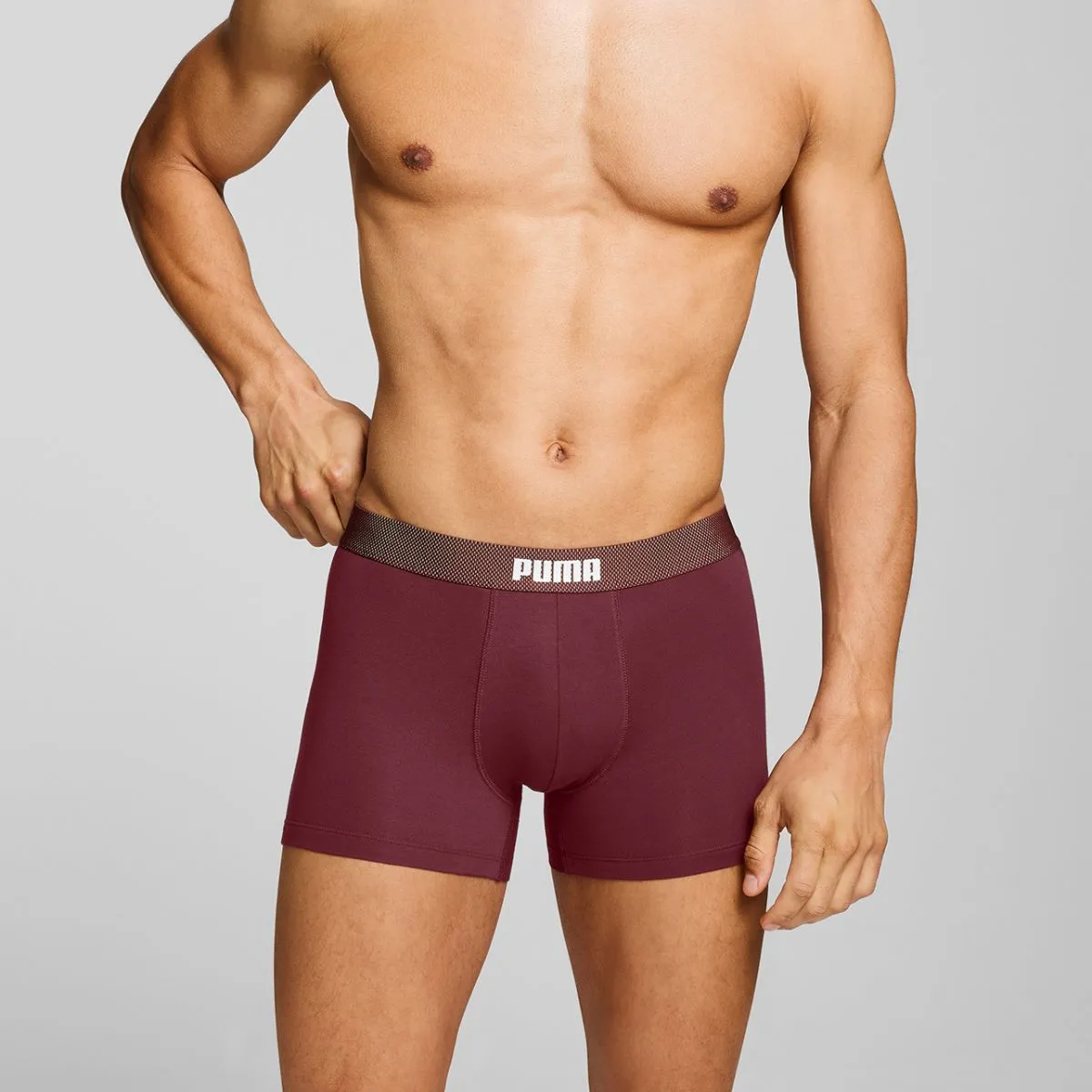 Puma Boxershorts Mesh Waistband 2-pack Black / Burgundy