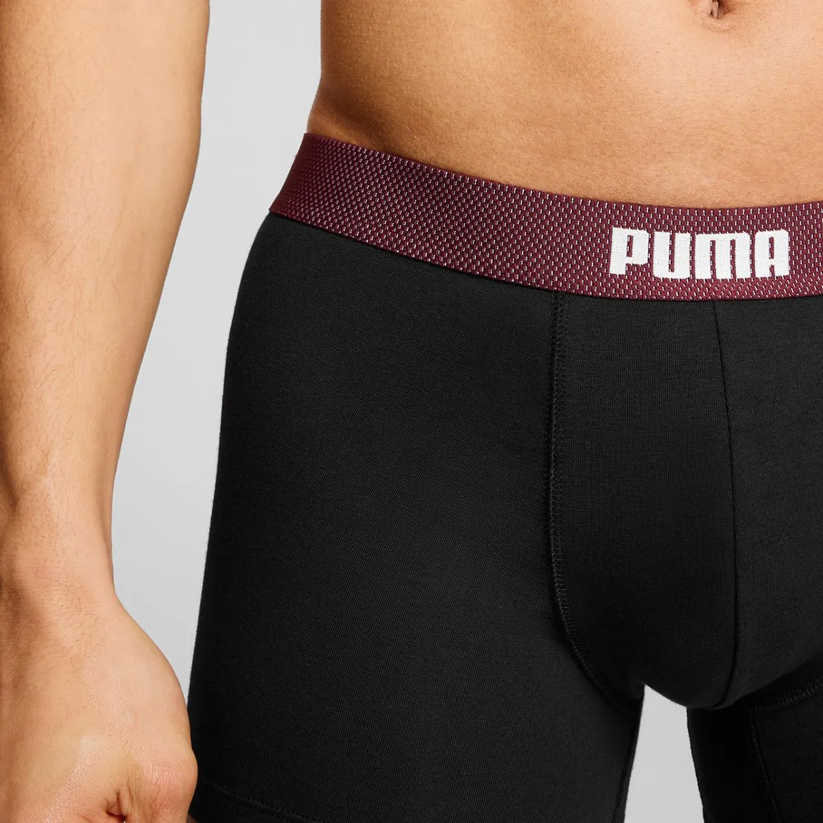 Puma Boxershorts Mesh Waistband 2-pack Black / Burgundy