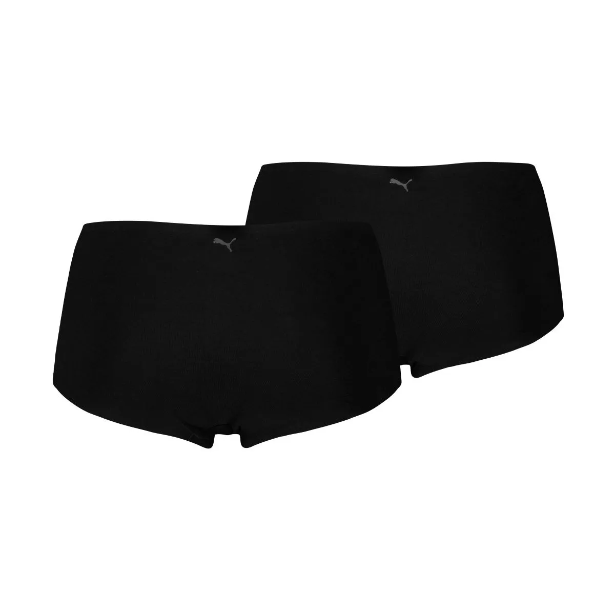 Puma Dames Mini Shorts Invisible Cotton 2-pack Zwart