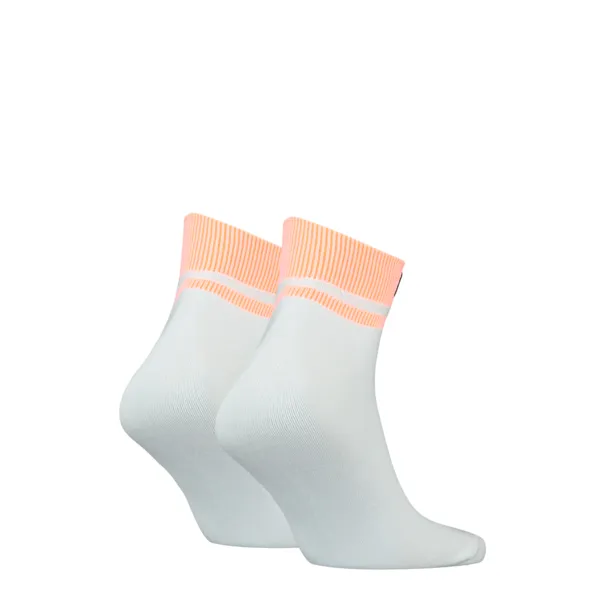 Puma Quarter Sokken New Heritage 2-pack Wit / Oranje