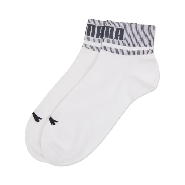 Puma Quarter Sokken New Heritage 2-pack Wit / Zwart