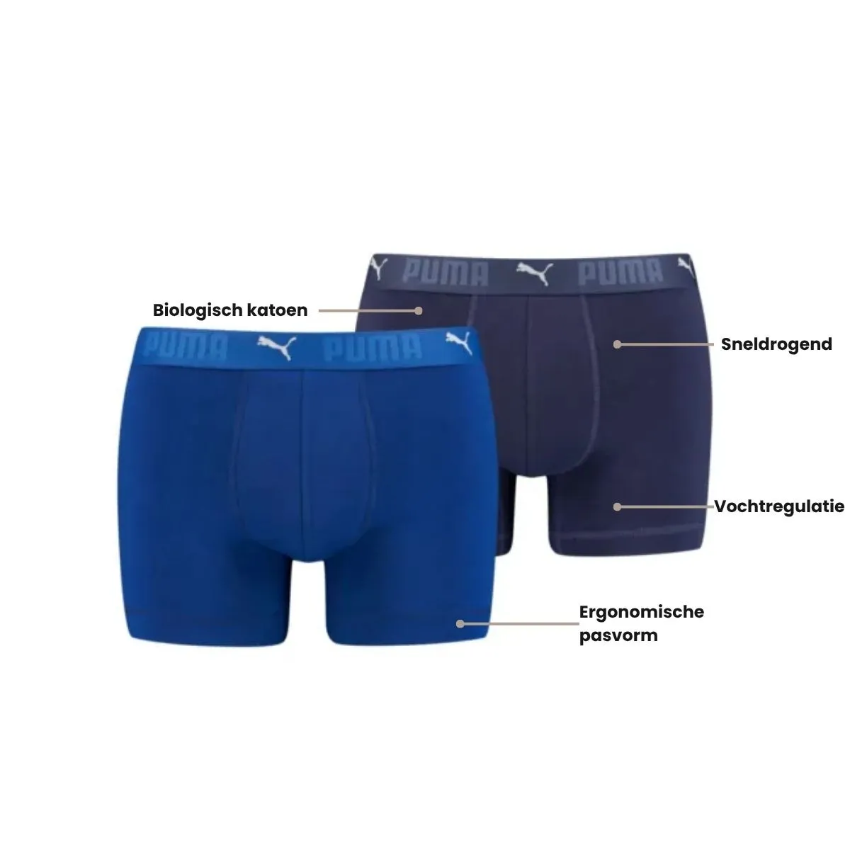 Puma Sport Boxershorts Katoen 6-pack Blauw