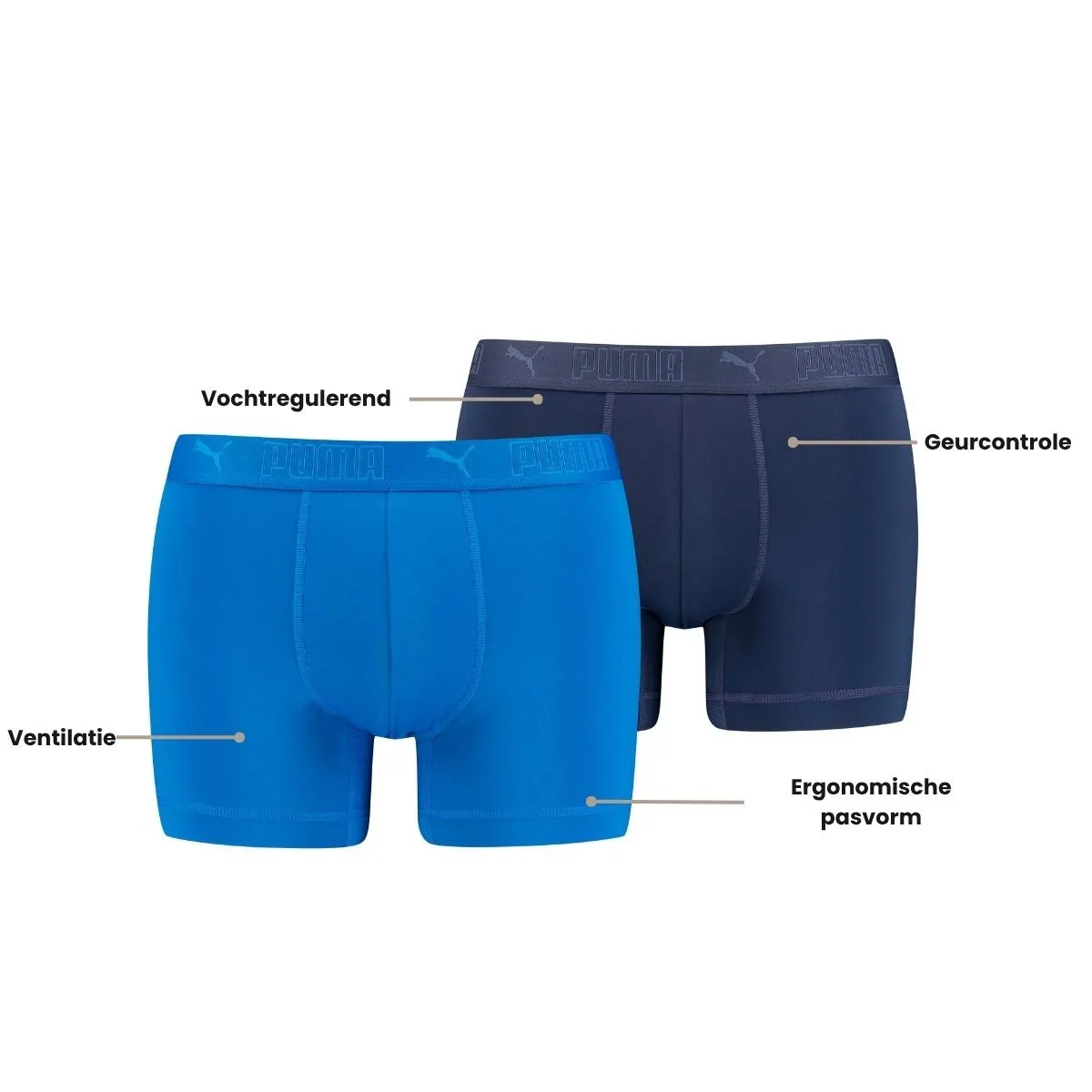 Puma Sport Boxershorts Microfiber 6-pack Blauw