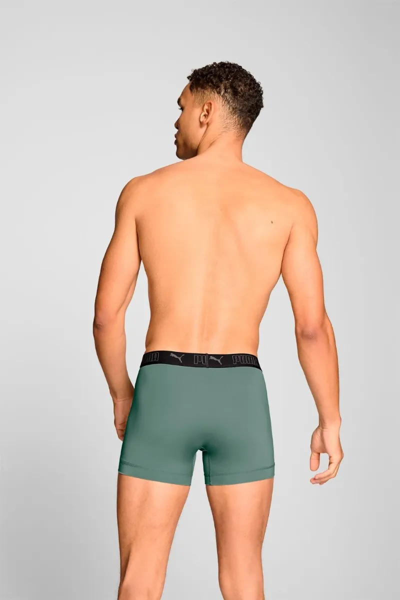 Puma Sport Boxershorts Microfiber 2-pack Dark Sage / Black