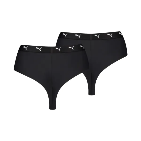 Puma Sport String High Waist 2-pack Zwart