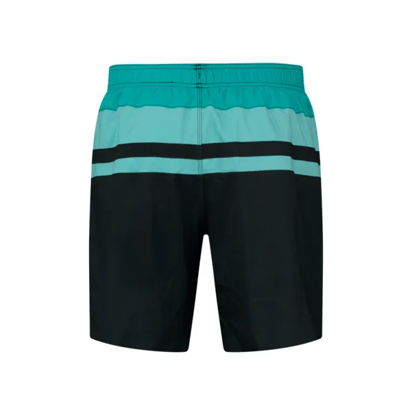 Puma Zwembroek Heren Heritage Stripe Mid Shorts Black Teal Combo