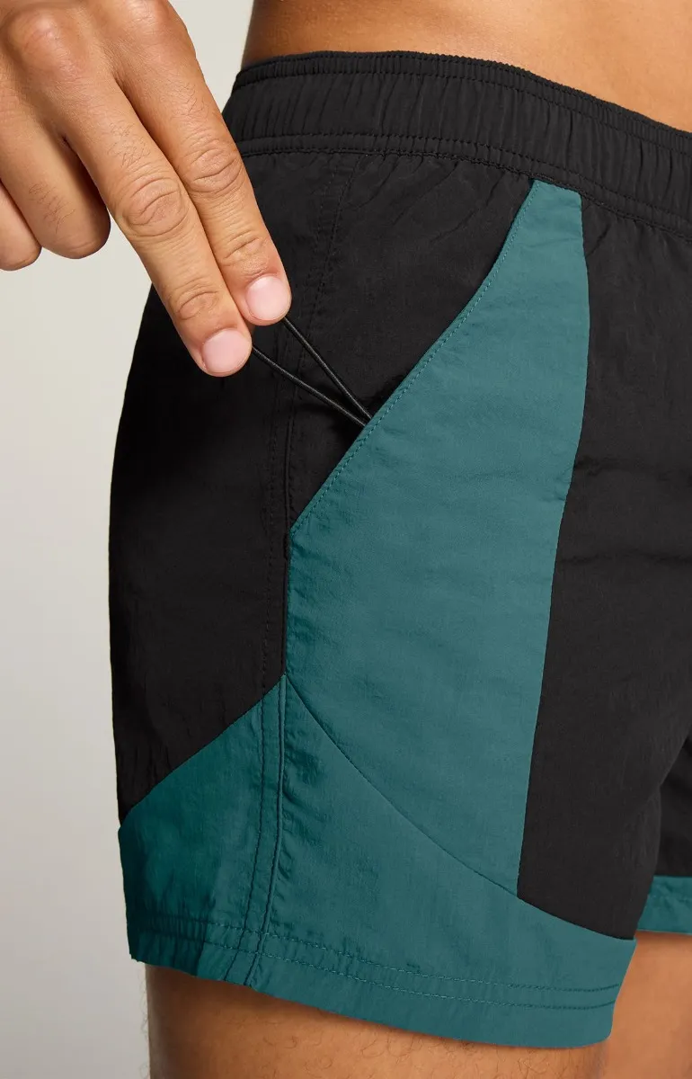 Puma Zwembroek Heren Shorts Crinkle Colour Block Zwart / Mint Jelly