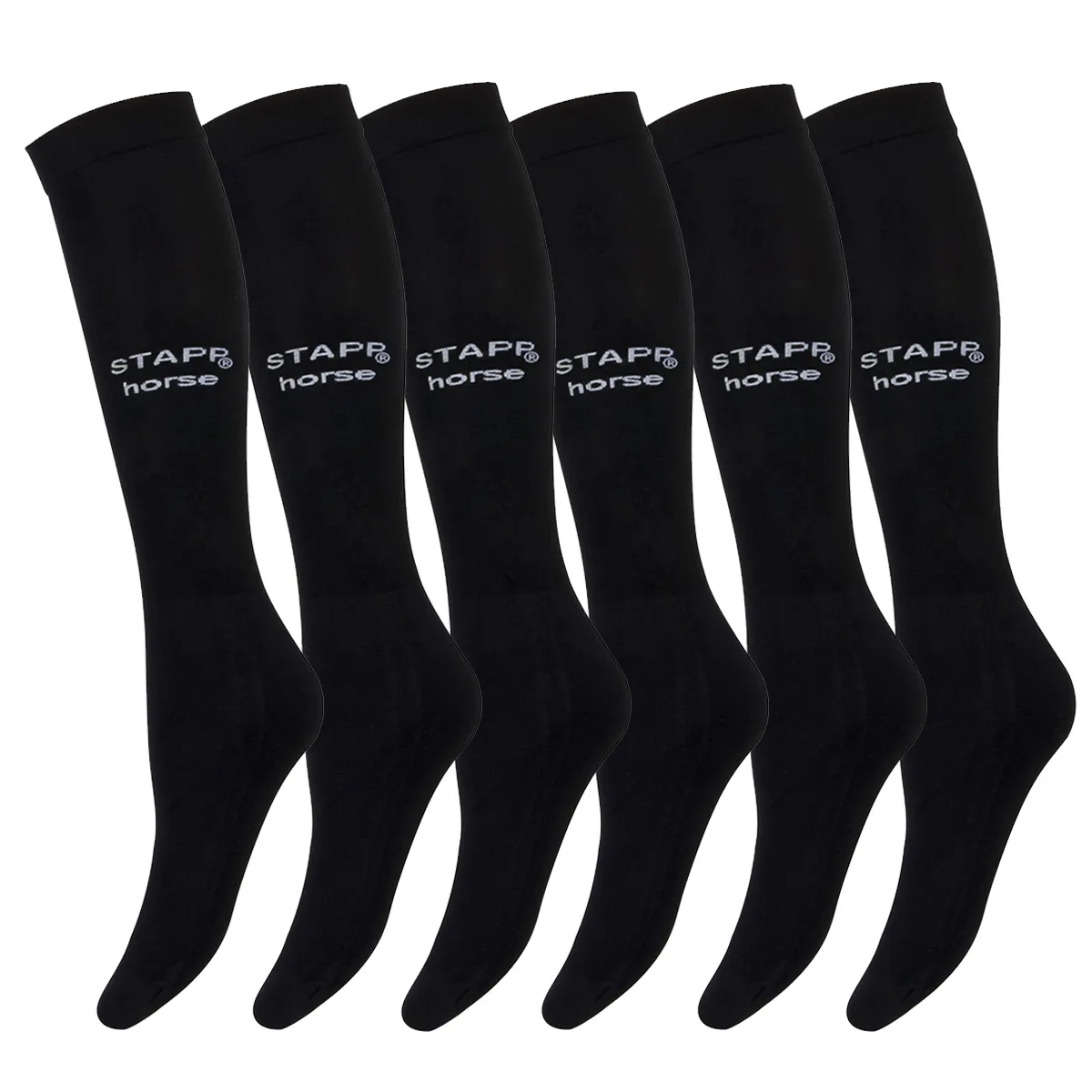 STAPP Horse Paardrijsokken Ultra Fine 6-pack Zwart