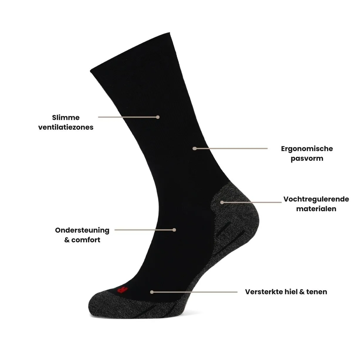 STAPP Wandelsokken Active Walking 3-pack Zwart