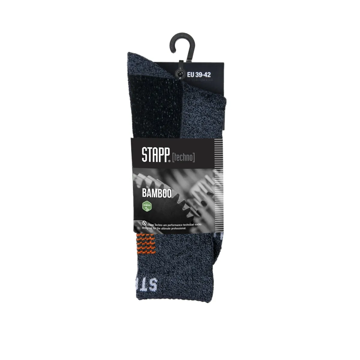 STAPP Wandelsokken Techno Bamboo 3-pack Dark Grey Orange