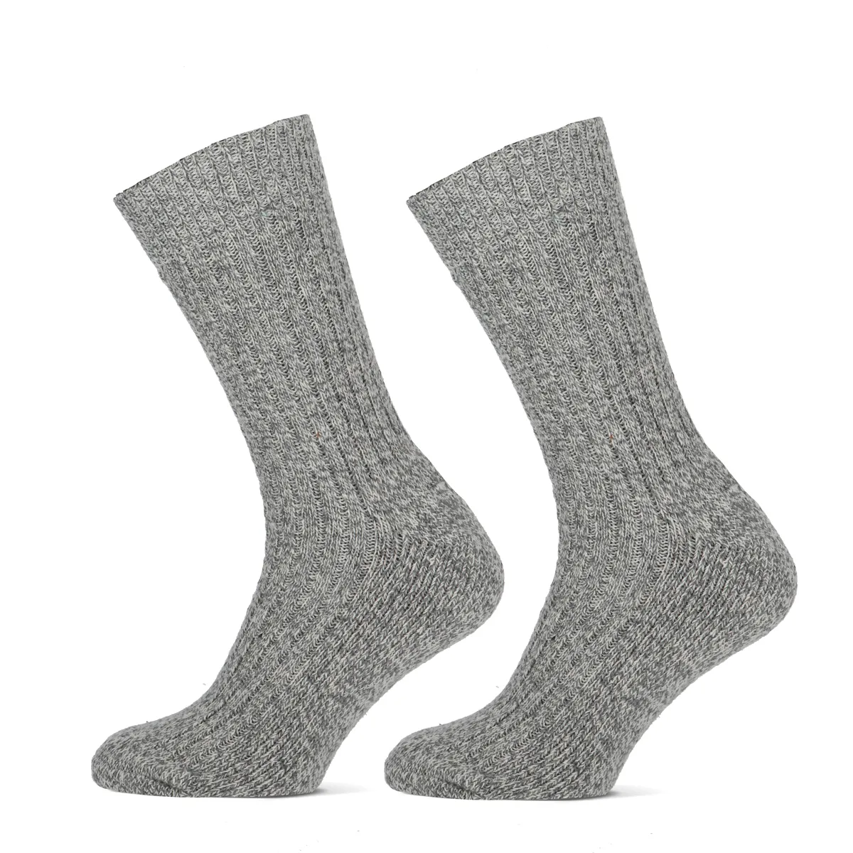 STAPP Werksokken Heren Yellow Norwegian 2-pack Grey Melange