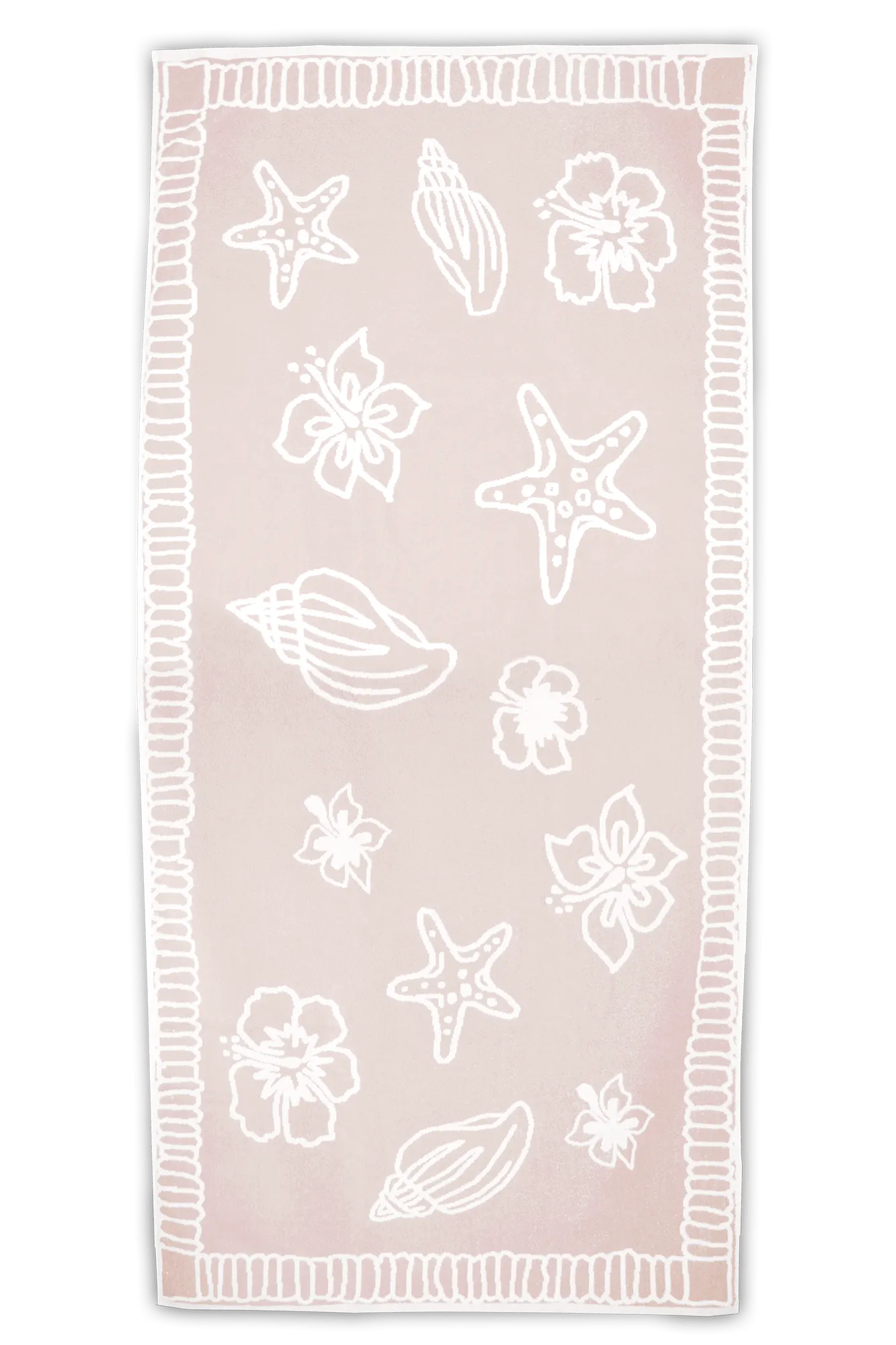 The One Towelling Strandhanddoek Hawaii 90 x 190cm Salmon / White