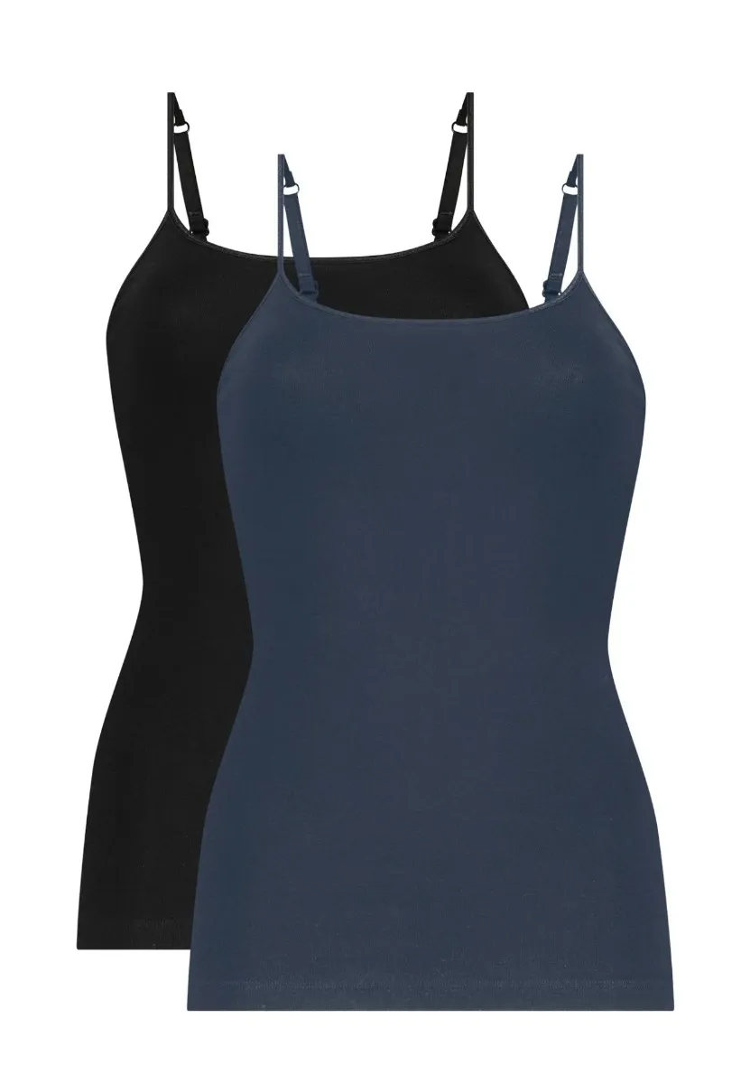 Ten Cate Spaghetti Top Limited Edition 2-pack Zwart / Blauw