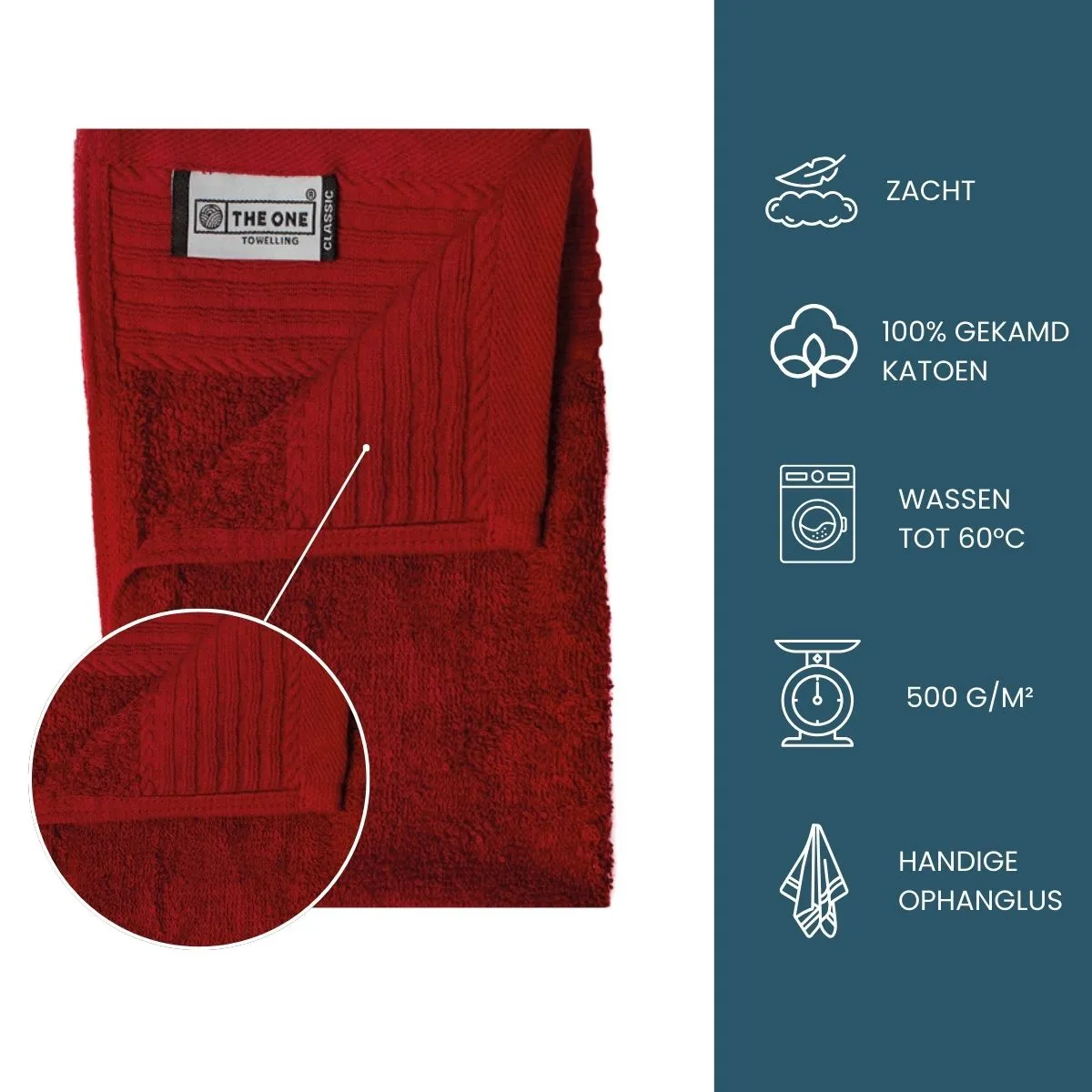 The One Gastendoek 30x50 Burgundy