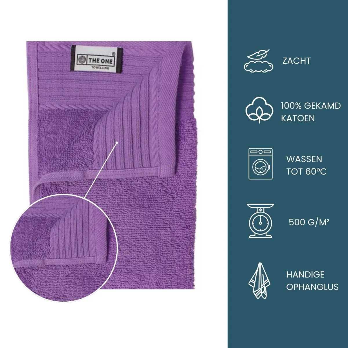 The One Gastendoek 30x50 cm 500 gram Paars