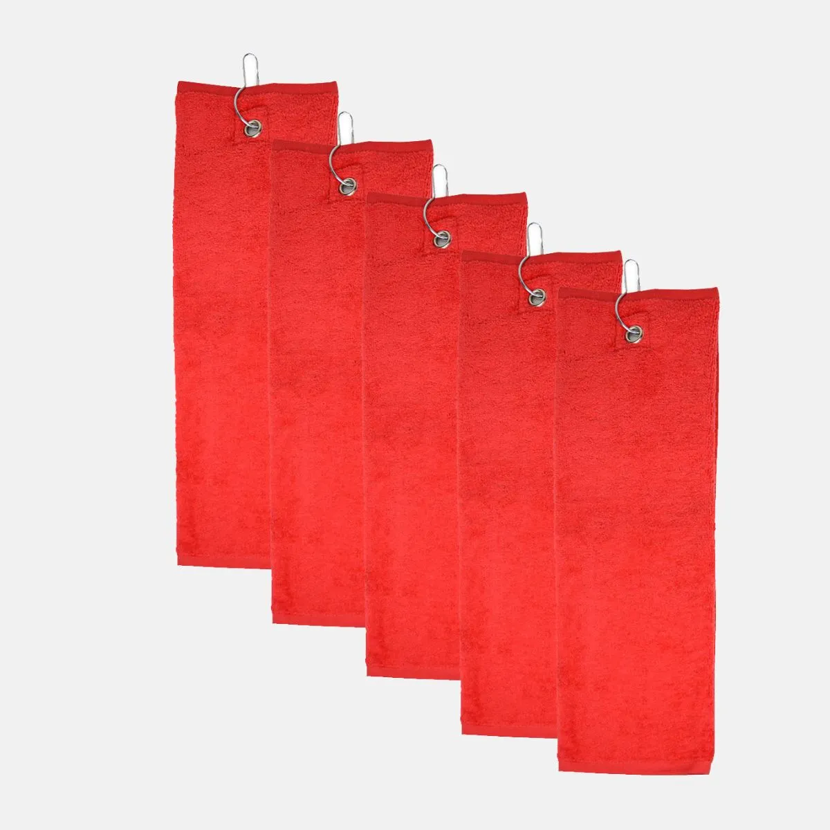 The One Golfhanddoek 40x50 cm 450 gram Rood (5 stuks)