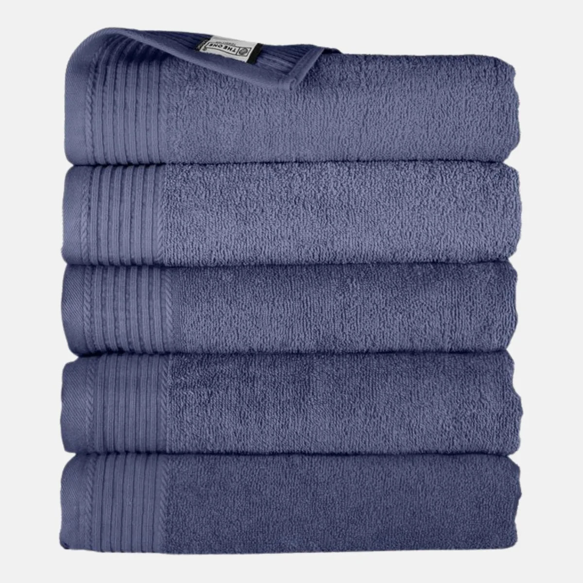 The One Handdoek 50x100 cm 450gram Denim Faded (5 stuks)