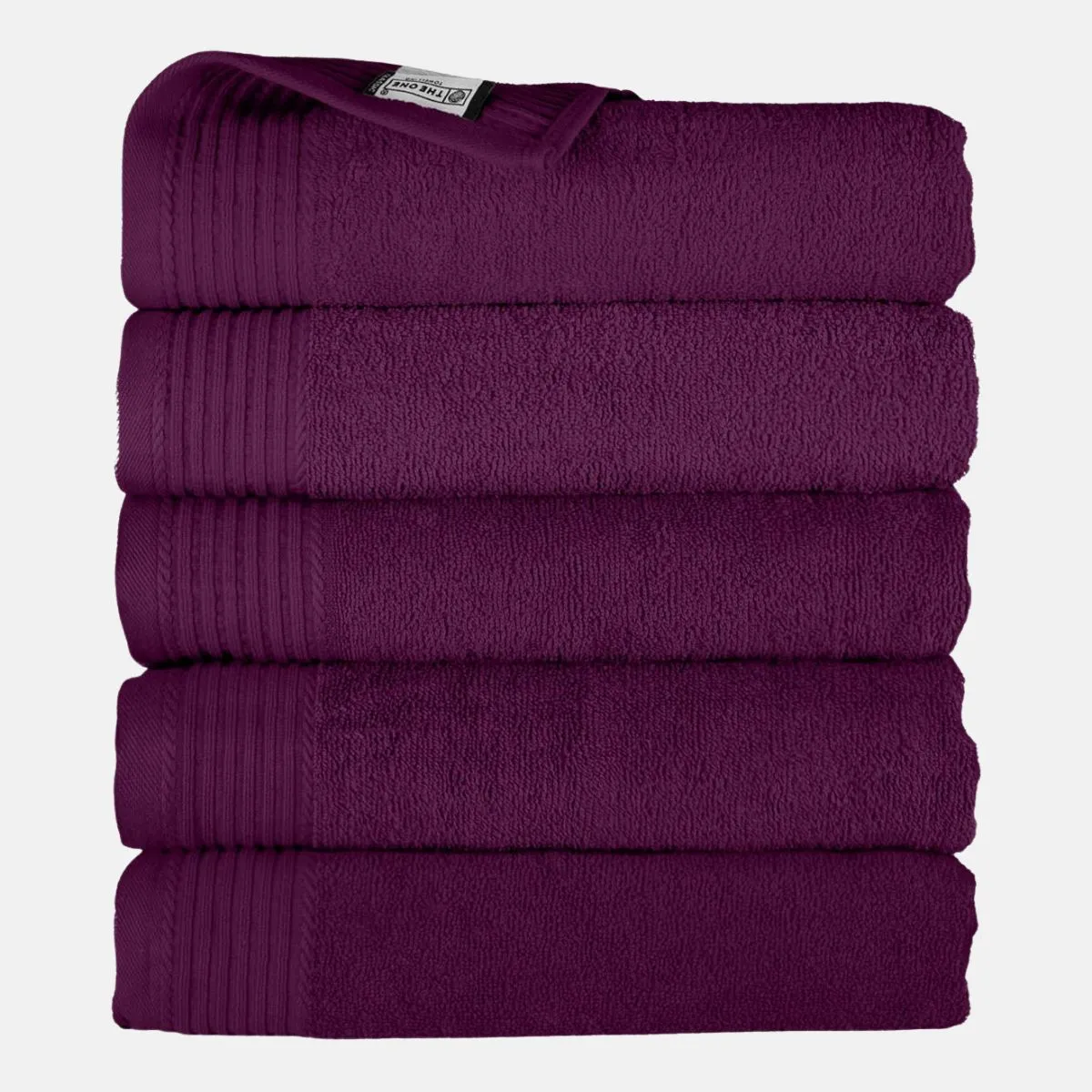 The One Handdoek 50x100 cm 450gram Plum(5 stuks)