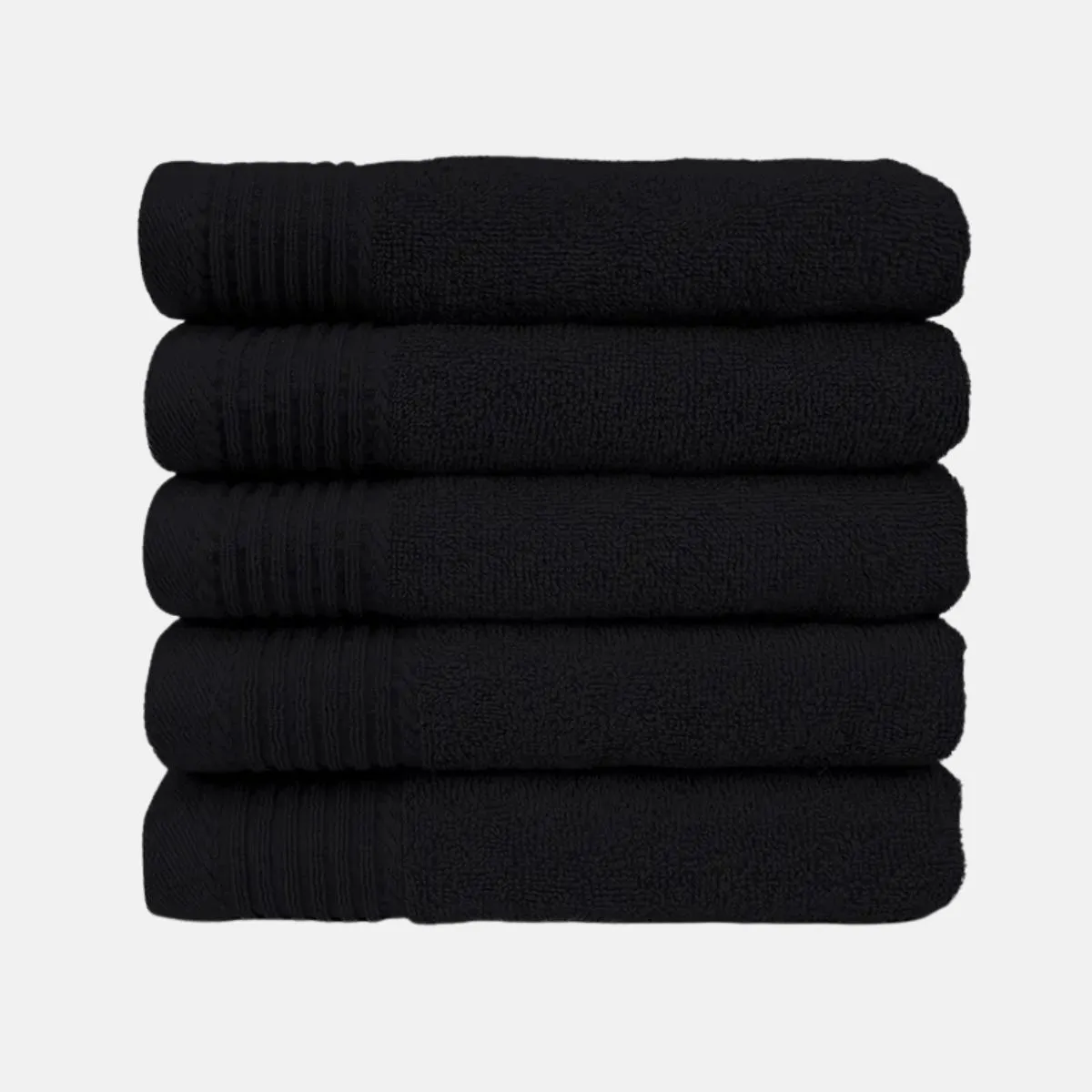 The One Badhanddoek Deluxe 70x140  550 gram Zwart (5 stuks)