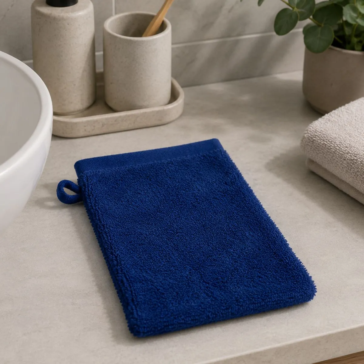 The One Washandje 500 gram 15x21 cm Navy